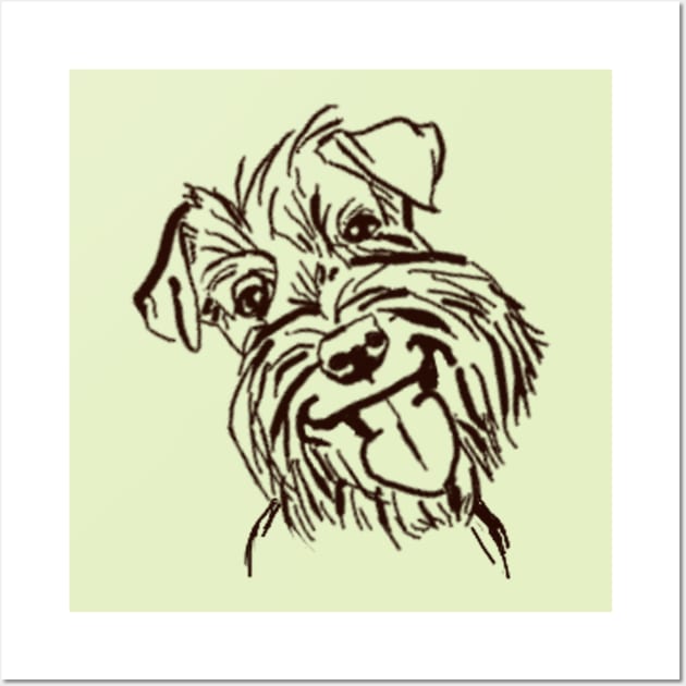 The Schnauzer Love of My Life Wall Art by lalanny